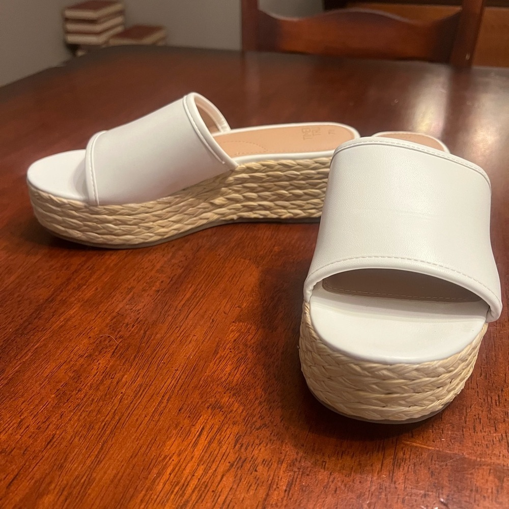 Women's White Platform Sandals